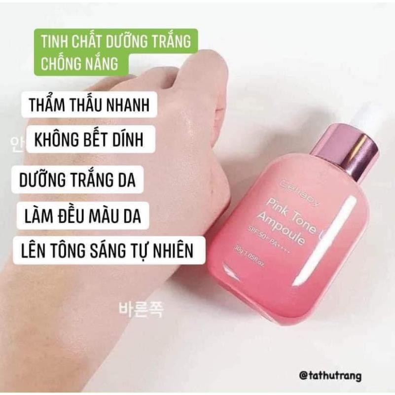 Tinh chất dưỡng trắng Cellapy Pink Tone Up Ampoule SPF50+ PA++++ chống nắng và nâng tông da mặt