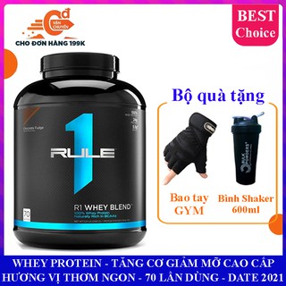Sữa tăng cơ giảm mỡ Rule 1 Whey Blend của Rule One Proteins hộp 70 lần dùng hỗ trợ tăng cơ giảm cân, giảm mỡ bụng