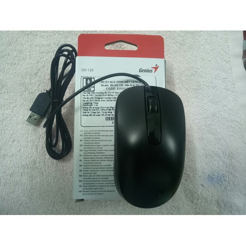 Chuột máy tính có dây Genius DX120 Đen