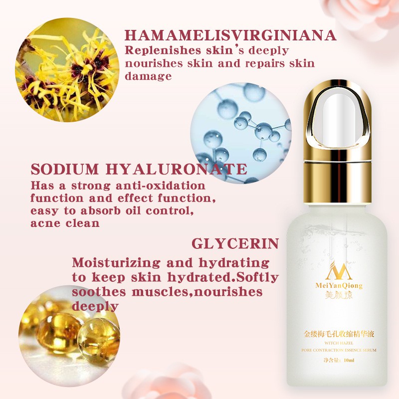 [Hàng Mới Về] MeiYanQiong Serum Cấp Nước Dưỡng Ẩm Thu Nhỏ Lỗ Chân Lông  Giảm Nếp Nhăn Dưỡng Trắng Căng Mịn Da 10ml