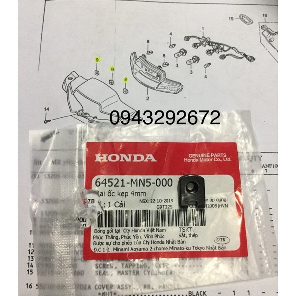 Khoe kẹp 4mm Honda