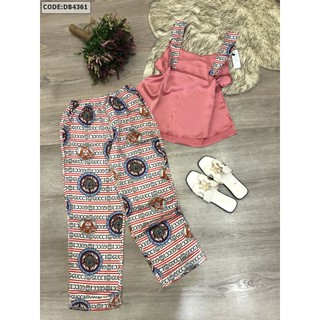Đồ bộ nữ lụa satin áo 2 dây quần dài