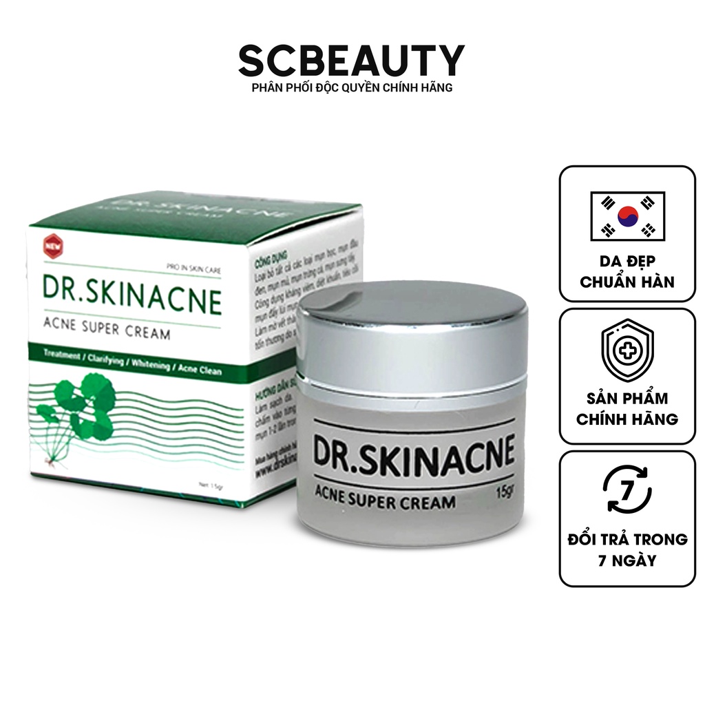 Kem Giảm Mụn Ngừa Thâm Liền Sẹo DR.SKINACNE Chính Hãng