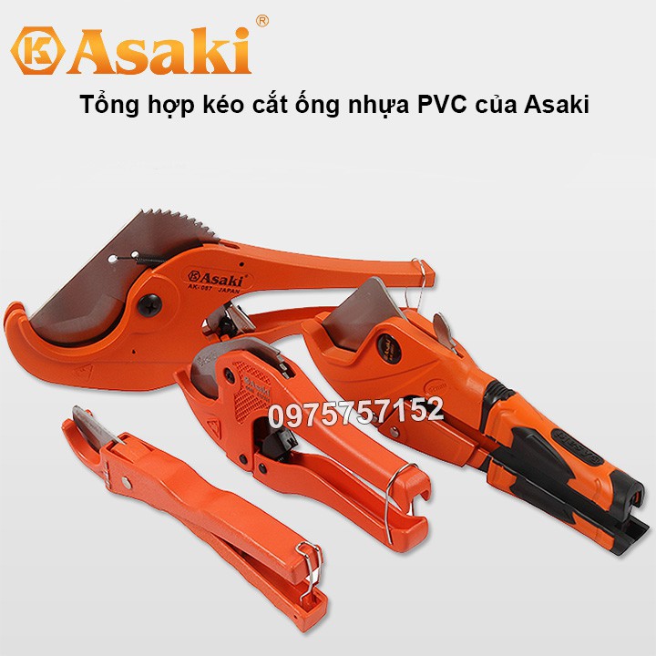 Kéo cắt ống nhựa PVC, PPR, PE Asaki AK-0085 42mm (Hạng nặng) giocongcu