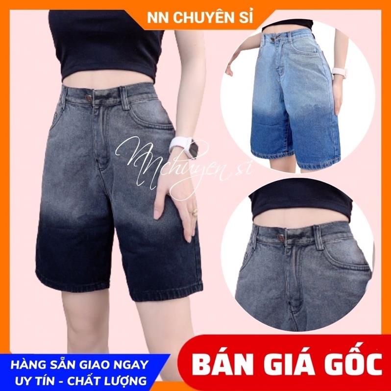 Quần lửng nữ chất jean Quần jean ngố nữ loang màu dễ thương N46 🎖️