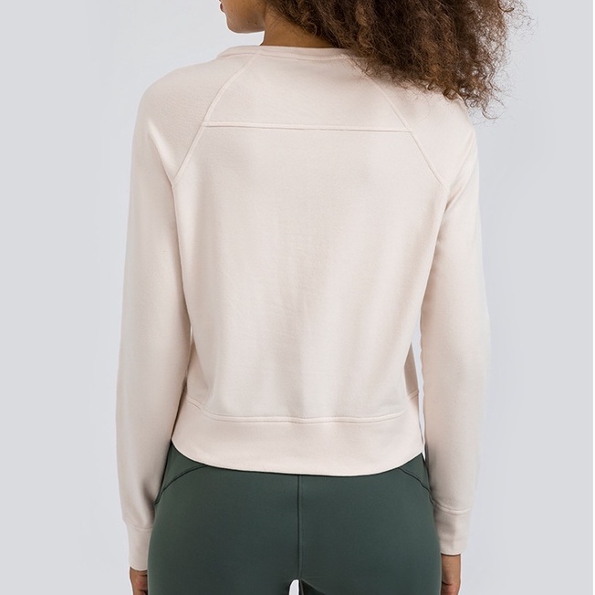 MOVING PEACH Women Yoga wear Loose Casual Sports Longsleeve BSV