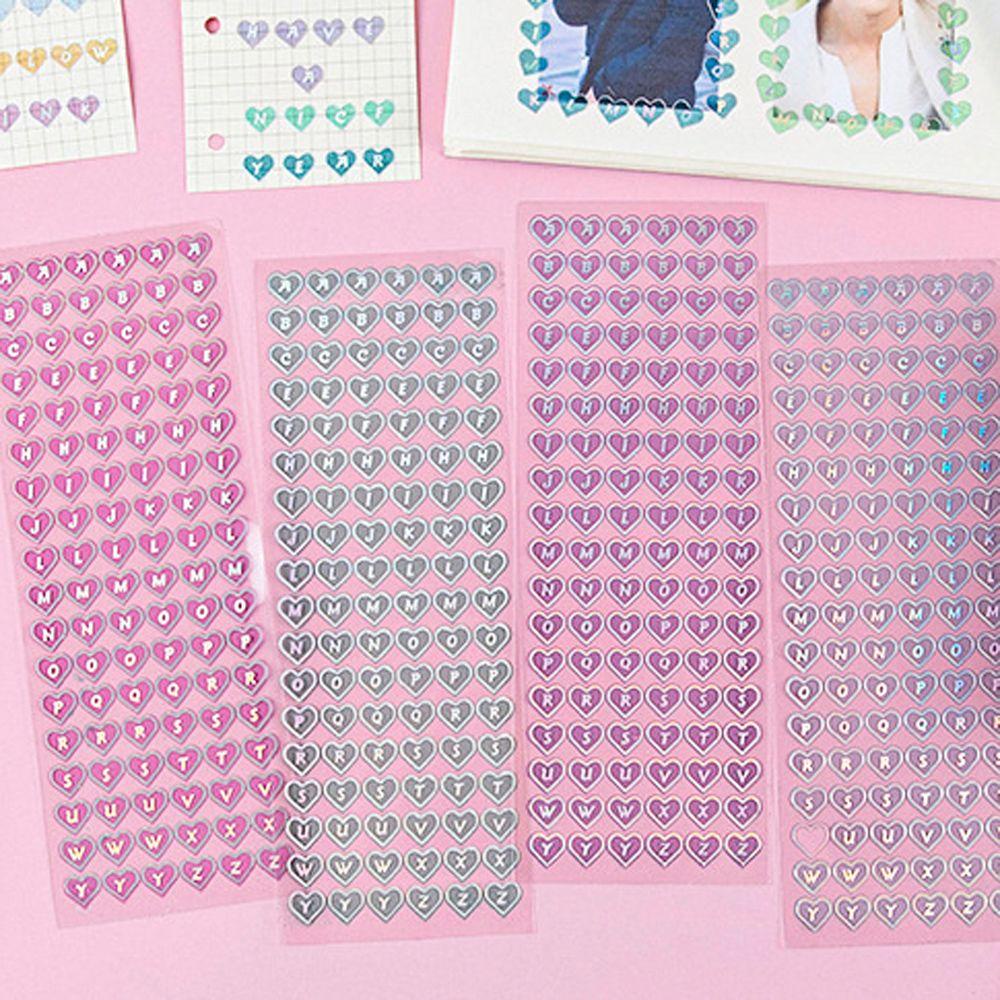 Sticker Dán Trang Trí Sổ Tay / Nhật Ký DIY Hình Trái Tim Nhiều Màu Sắc