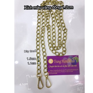 Dây xích đeo túi màu vàng cổ