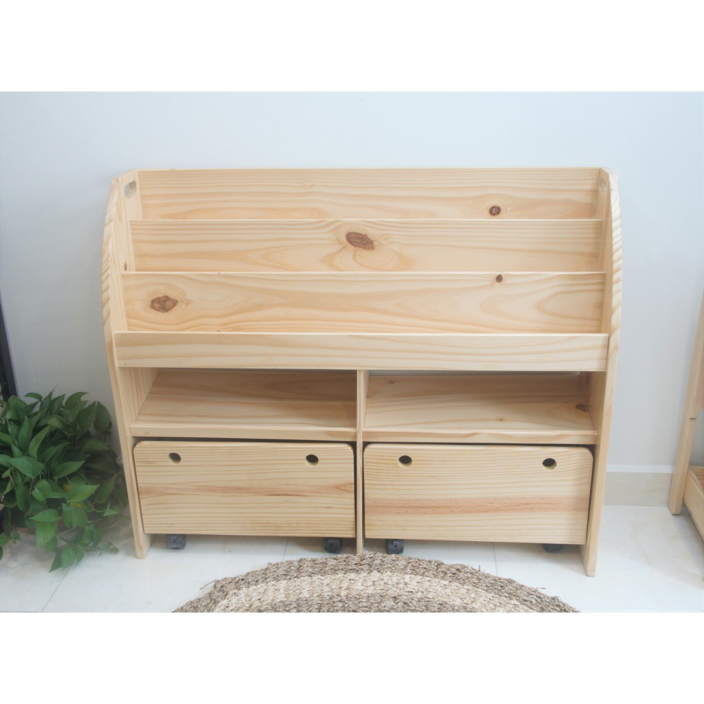 🌈🌈Kệ Giá Sách Mom Có Bánh Xe II (To) - Bebewwood. | BigBuy360 - bigbuy360.vn