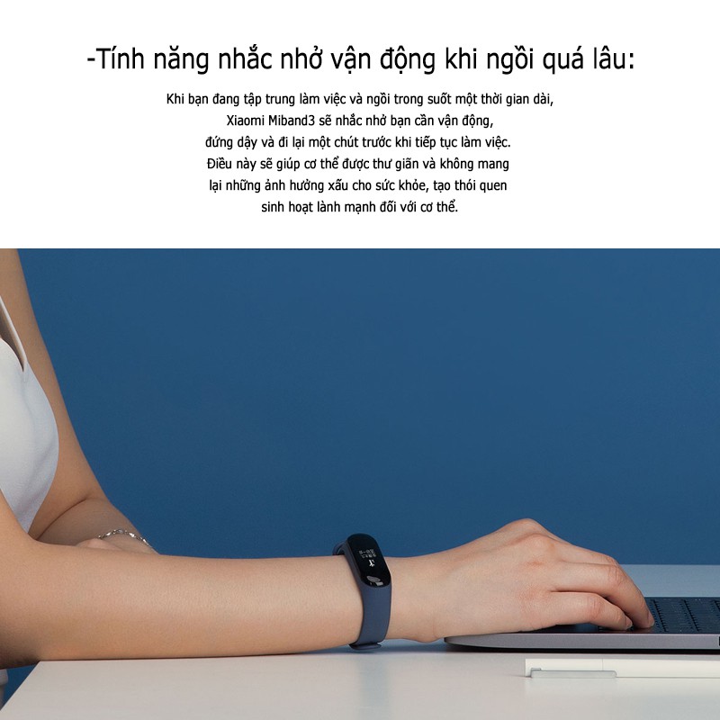 Vòng tay thông minh XiaoMi Miband 3 – chống nước, hỗ trợ theo dõi nhịp tim