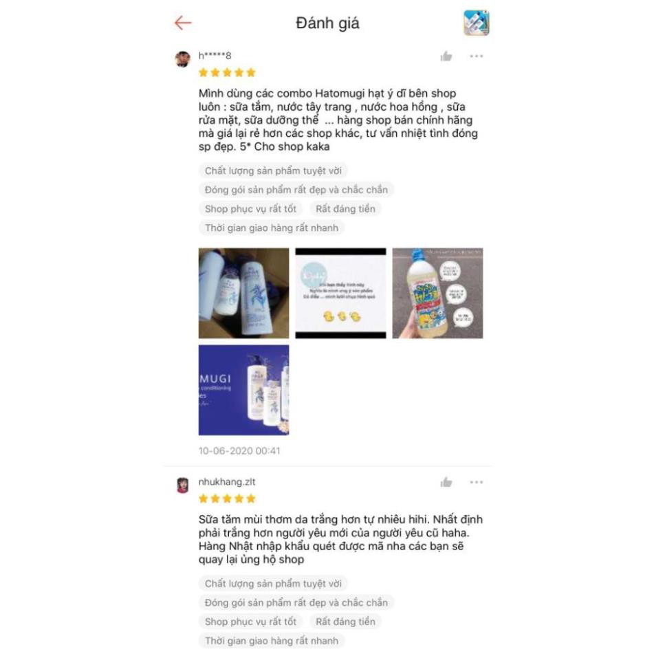 Nước hoa hồng Hatomugi Reihaku 500ml Toner cấp ẩm dưỡng trắng làm mềm da Maneki | BigBuy360 - bigbuy360.vn