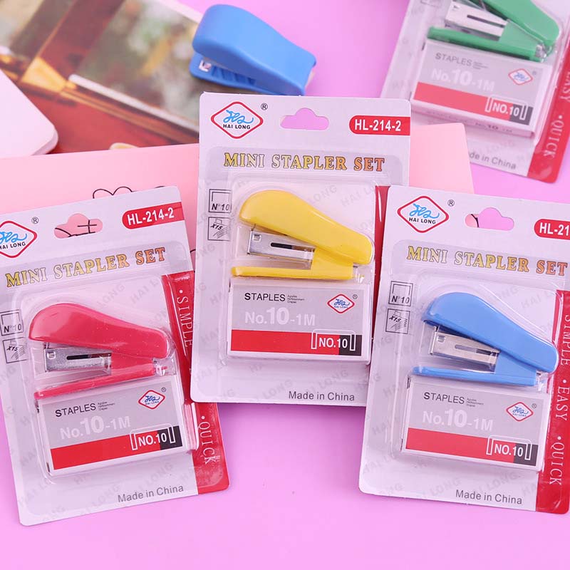 Dụng Cụ Bấm Ghim Mini Tiện Dụng Cho Học Sinh / Nhân Viên Văn Phòng