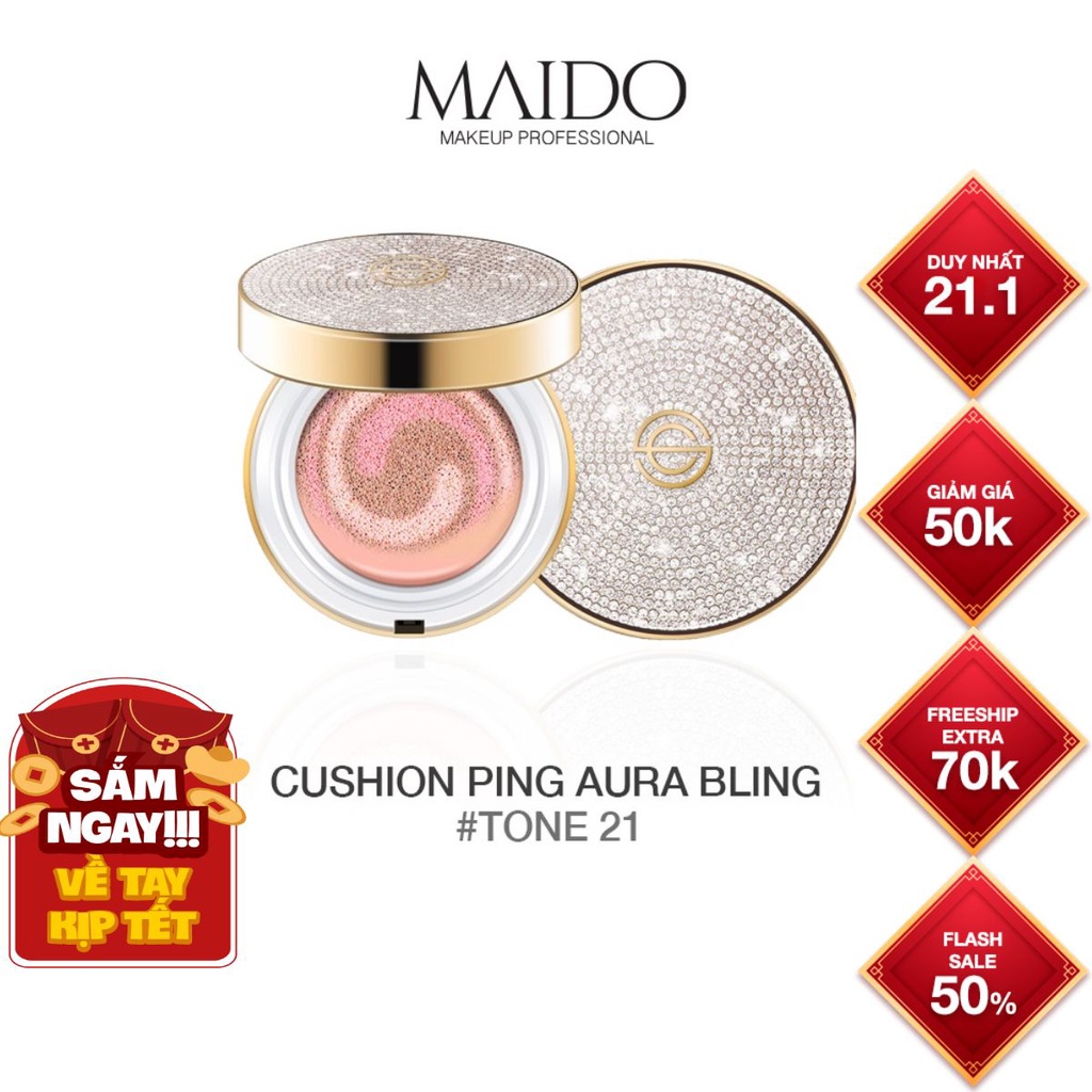 Phấn Nước Cushion DPC Pink Aura SA hàn quốc H005 MAIDO cosmetics