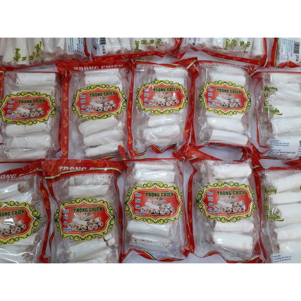 12 thanh - Kẹo Dồi đậu phộng gia truyền Trọng Chiến- ăn là ghiền - ăn vặt tuổi thơ