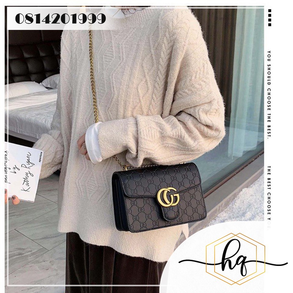 Túi Xách Nữ GC Size 25 Loại Đẹp Da Sần Sang Chảnh