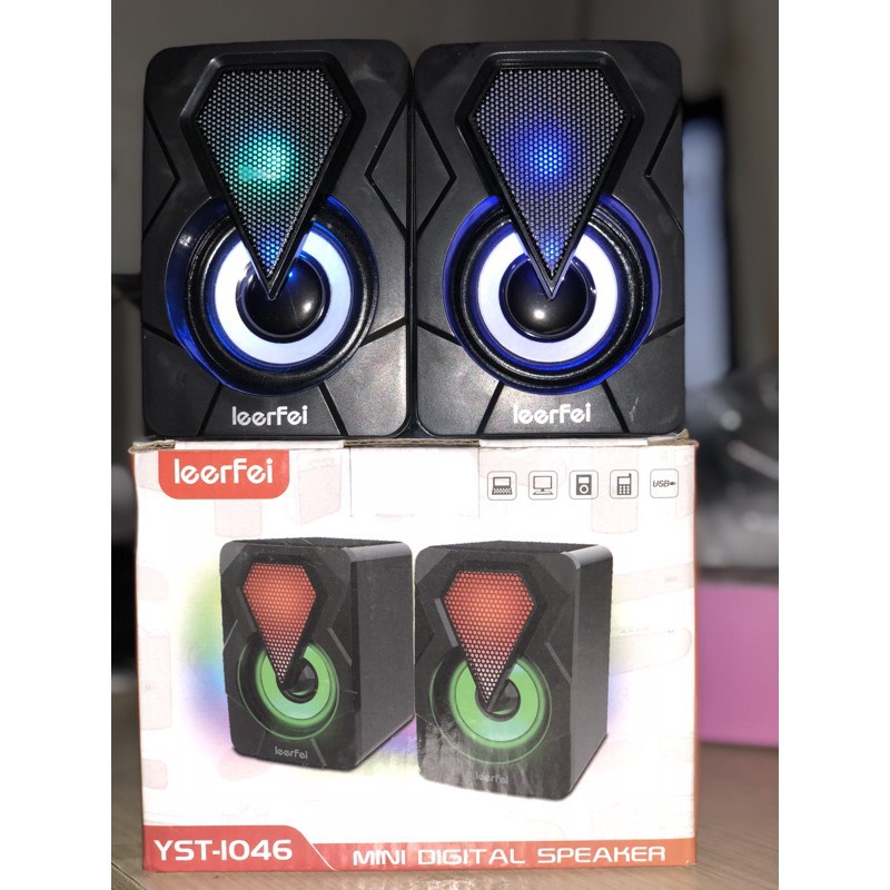 Loa Vi Tính Mini 2.0 LeerFei YST-0146 Led RGB Đổi Màu