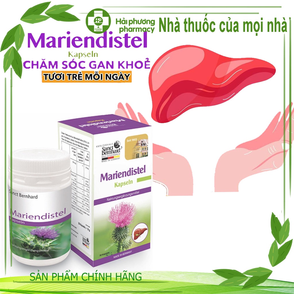 Mariendistel Kapseln- Thực phẩm chức năng Tăng cường chức năng Gan (30 viên)