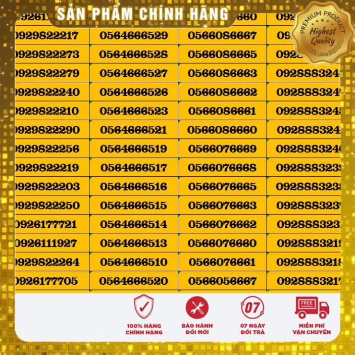 Siêu sale_ SIM SỐ ĐẸP VNMB ĐỒNG GIÁ 129K SIEU THANH UP - LOẠI 2