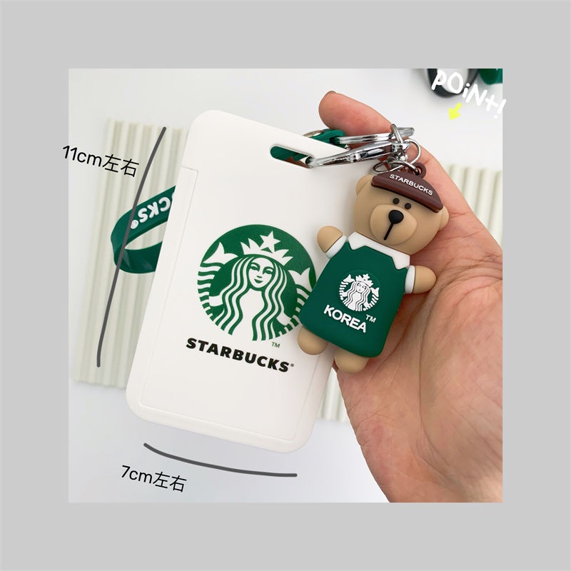 STARBUCKS Vỏ Bọc Thẻ ID/Thẻ Tên Gắn Móc Chìa Khóa Tháo Rời Được Tiện Dụng Dành Cho Học Sinh