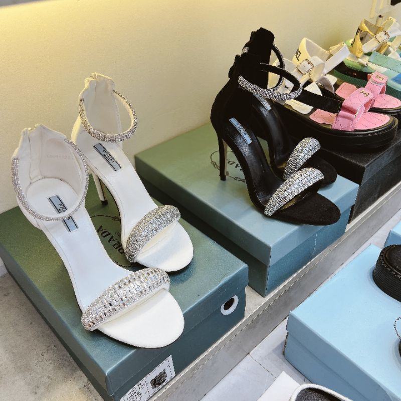 Lox Sandal Prada 9p Quai Đá Da Mềm Êm Fullbox Bill Túi Cao Cấp