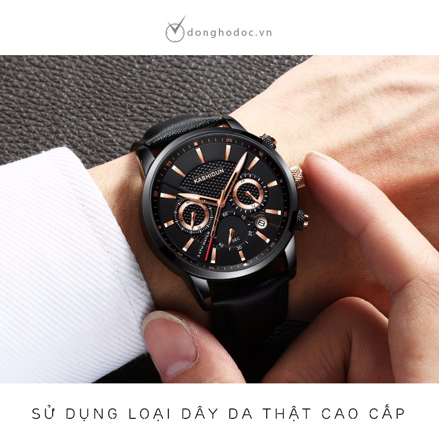 Đồng Hồ Nam KASHIDUN MANLY - Chạy 6 Kim – Đẳng cấp quý ông | BigBuy360 - bigbuy360.vn