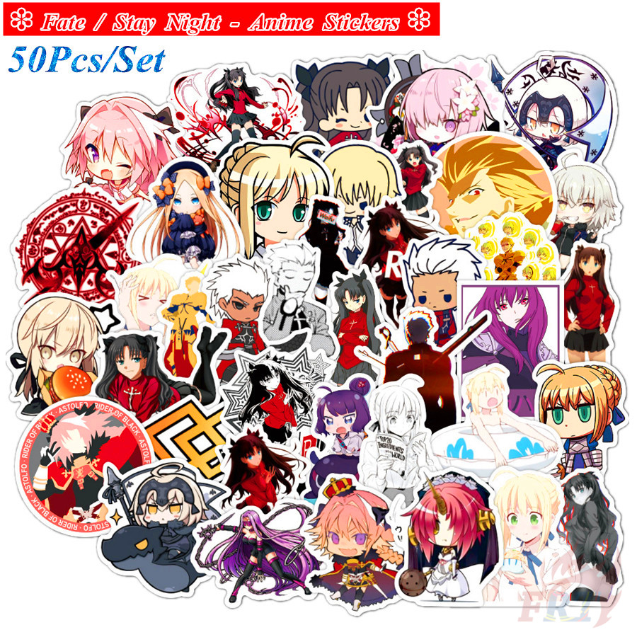 ❉ Fate / Stay Night Series 01 Stickers ❉ 50Pcs/Set Anime Waterproof DIY Fashion Decals Doodle Stickers