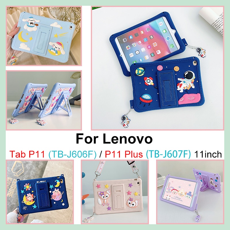 Ốp Máy Tính Bảng Silicon Có Giá Đỡ Gấp Gọn Cho Lenovo Tab P11 J606F P11 Plus J607F 11inch