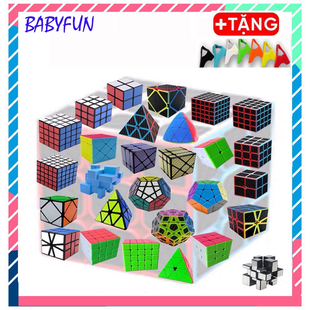 [Mã LIFE20KALL giảm 10% đơn 50K] Rubik 2x2, 3x3, 4x4, 5x5, Megaminx, Pyraminx, Skewb, Square-1, Axis, Windmill, Fisher