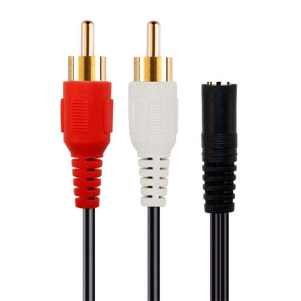 Cáp chuyển đổi âm thanh 2 đầu RCA sang 1 cổng 3.5mm