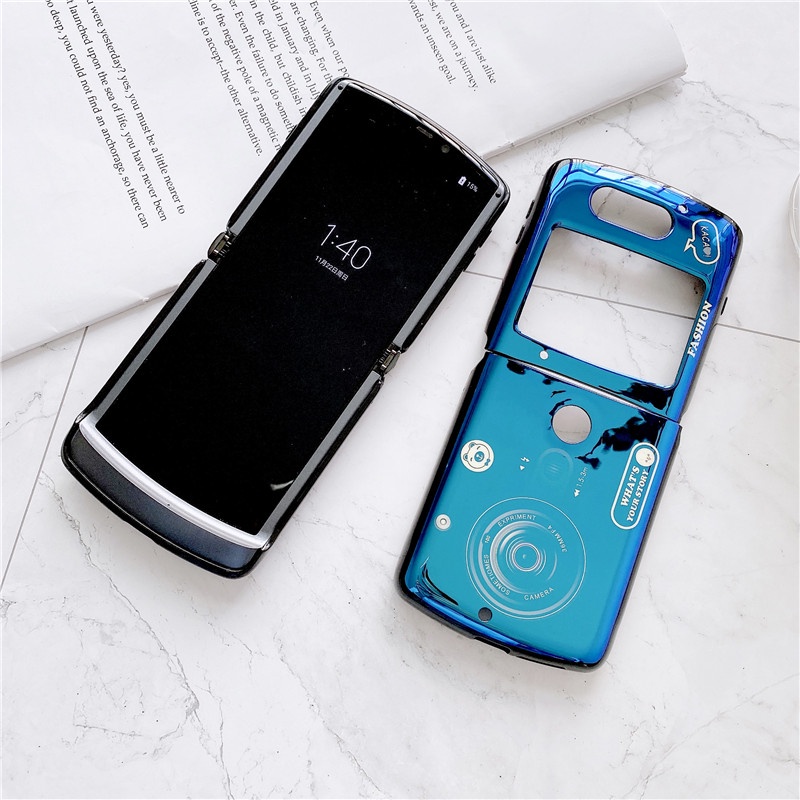 Ốp Điện Thoại Hình Máy Ảnh Ánh Sáng Xanh Cho Motorola MOTO Razr 5G 2020