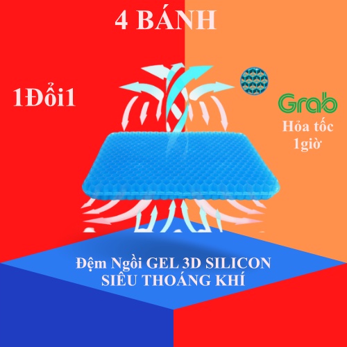 Đệm ngồi bệt GEL 3D THOÁNG KHÍ SILICON nệm ngồi bệt CHỐNG MỎI đệm VĂN PHÒNG đệm GEL TỔ ONG ngồi Ô TÔ chống Ê MỎI