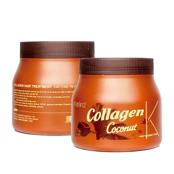 Hấp dầu (Kem ủ tóc) Karanz Collagen Coconut 1000ml dưỡng tóc mềm mượt, hết khô xơ