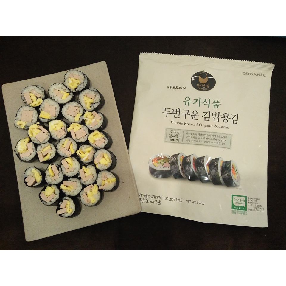 [Date 9.2023] 10 lá Rong Biển Cuộn Cơm Hữu Cơ Manjun