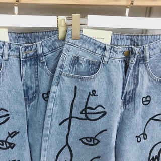 QUẦN JEANS HOẠ TIẾT (KÈM VIDEO HÌNH THẬT)