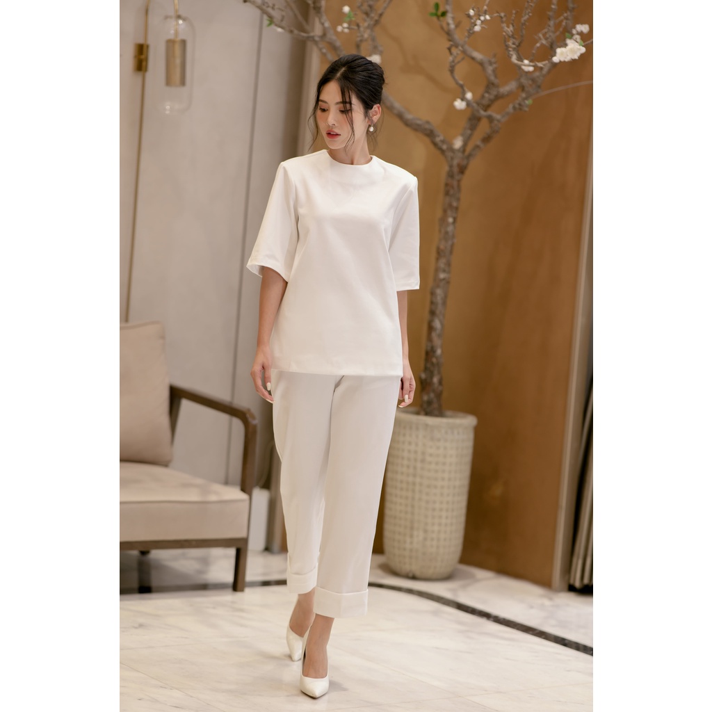 Set áo quần màu trắng form rộng SE20 YAME