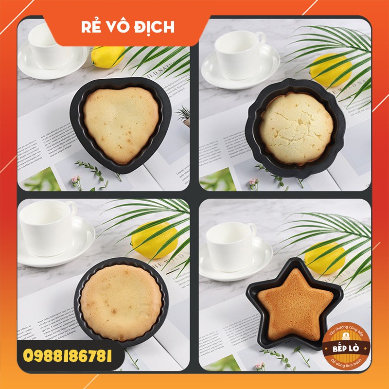 Khuôn nướng bánh chống dính mini 4 inch nướng bánh bông lan CHẤT LƯỢNG GIÁ TỐT