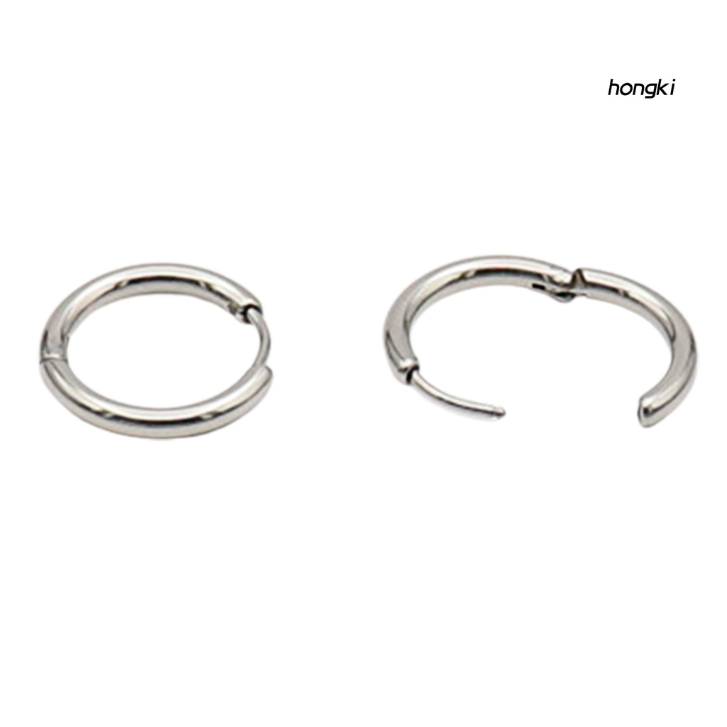 Bông tai dáng tròn đơn giản cho nam và nữ