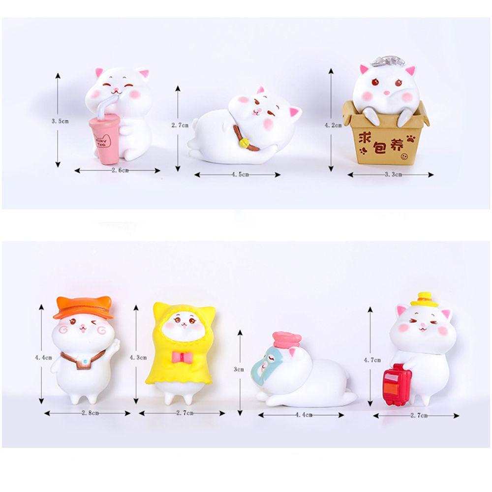 Tượng Mèo Bằng Nhựa Resin Để Bàn Trang Trí DIY