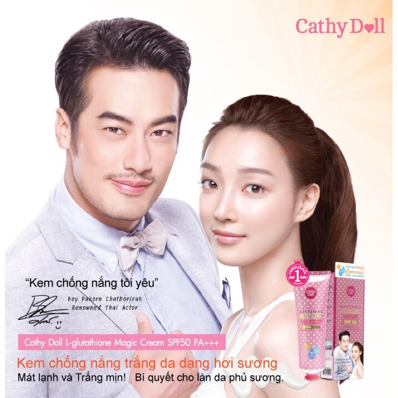 Kem chống nắng Cathy Doll Whitening Sunscreen -138ml, làm trắng và bảo vệ da khỏi tác hại của ánh nắng