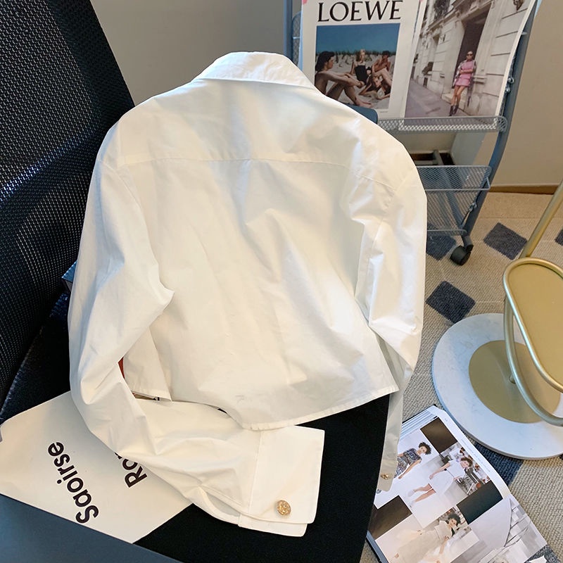 Áo Sơ Mi Tay Dài Phối Ren Xếp Ly Phong Cách Phương Tây Thời Trang Mùa Thu Mới Cho Nữ