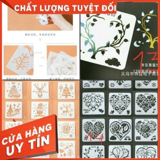 Khuôn vẽ mika dẻo 13*13cm (chọn mẫu)