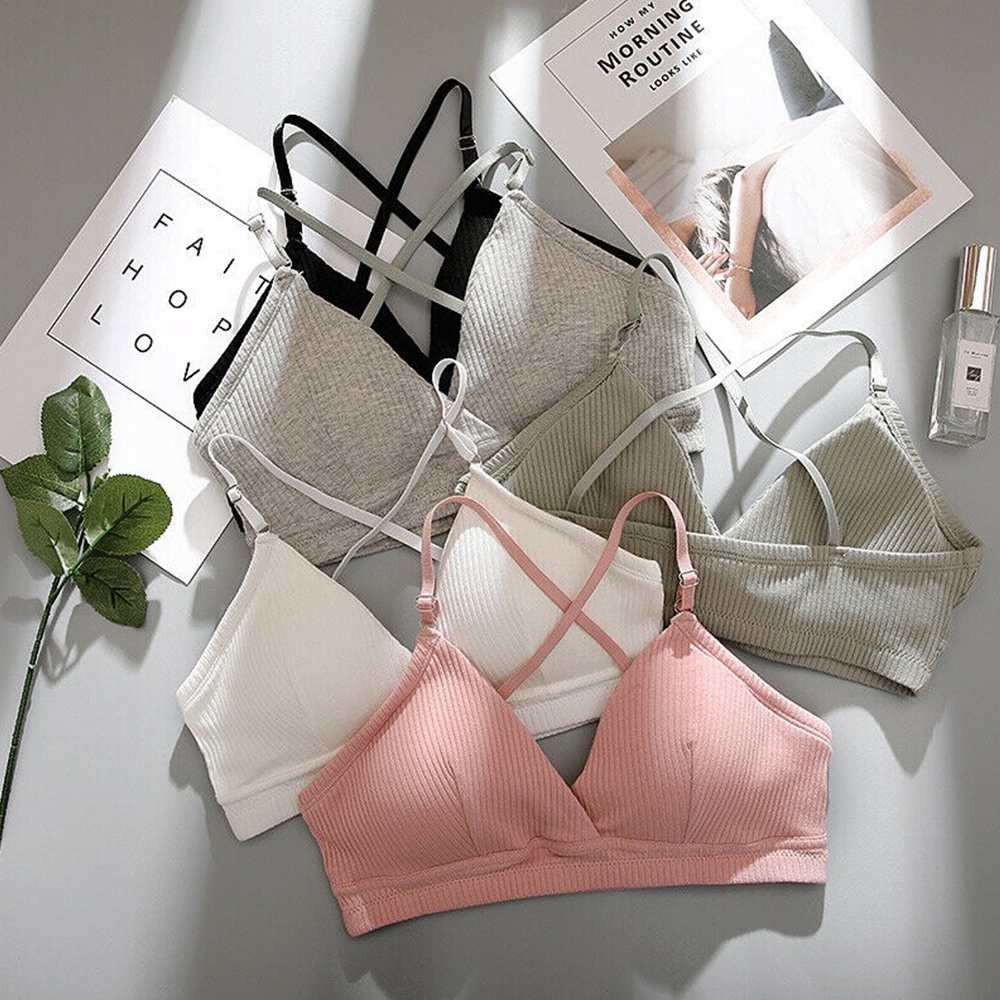 Áo Lót Cotton Đơn Giản Thời Trang Phong Cách Hàn Quốc Cho Nữ