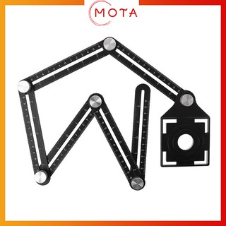 Thước đo góc đa năng định vị cắt gạch, đo chính xác lỗ khoan điều chỉnh dễ dàng 6 đoạn thước