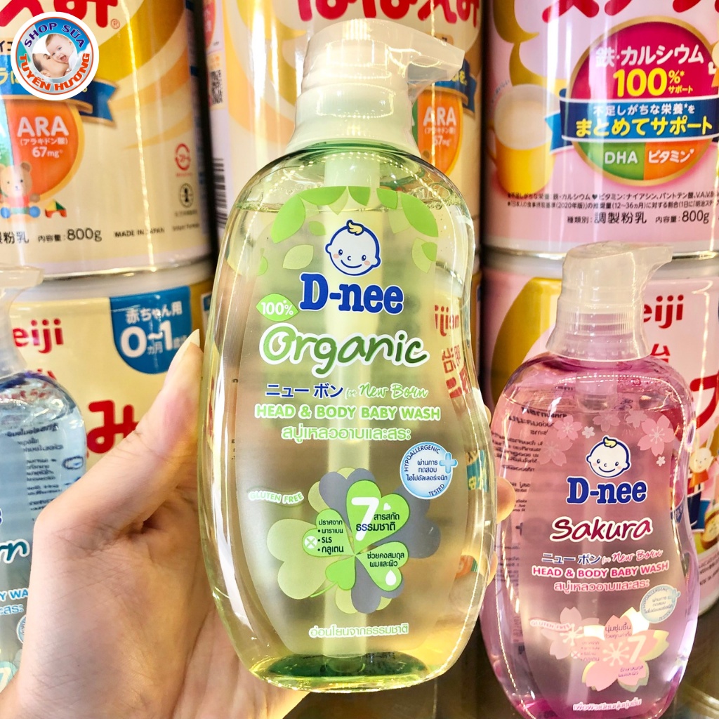 Sữa tắm gội toàn thân cho bé Dnee Pure Sakura, Baby, Organic 380ml
