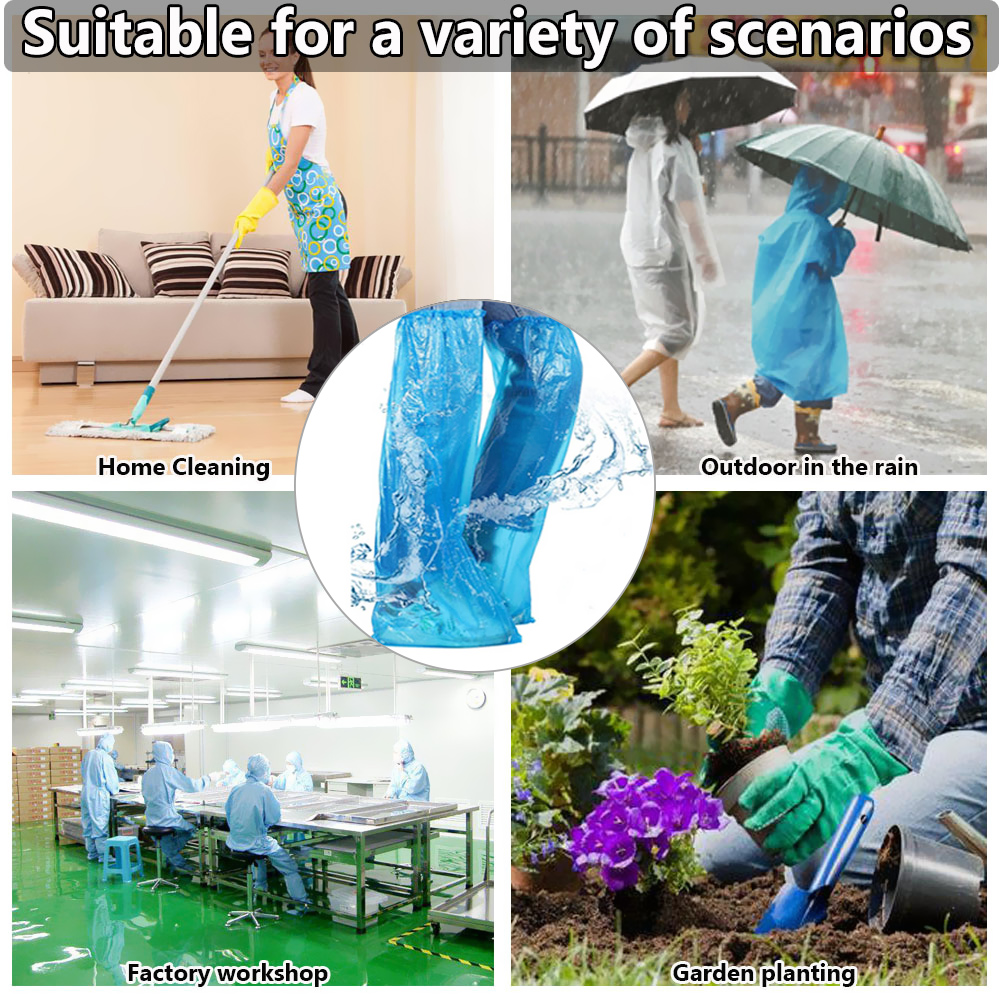 Set 1/5/10 Cặp Bọc Giày Đi Mưa Chống Nước Chống Trượt Sử Dụng Một Lần