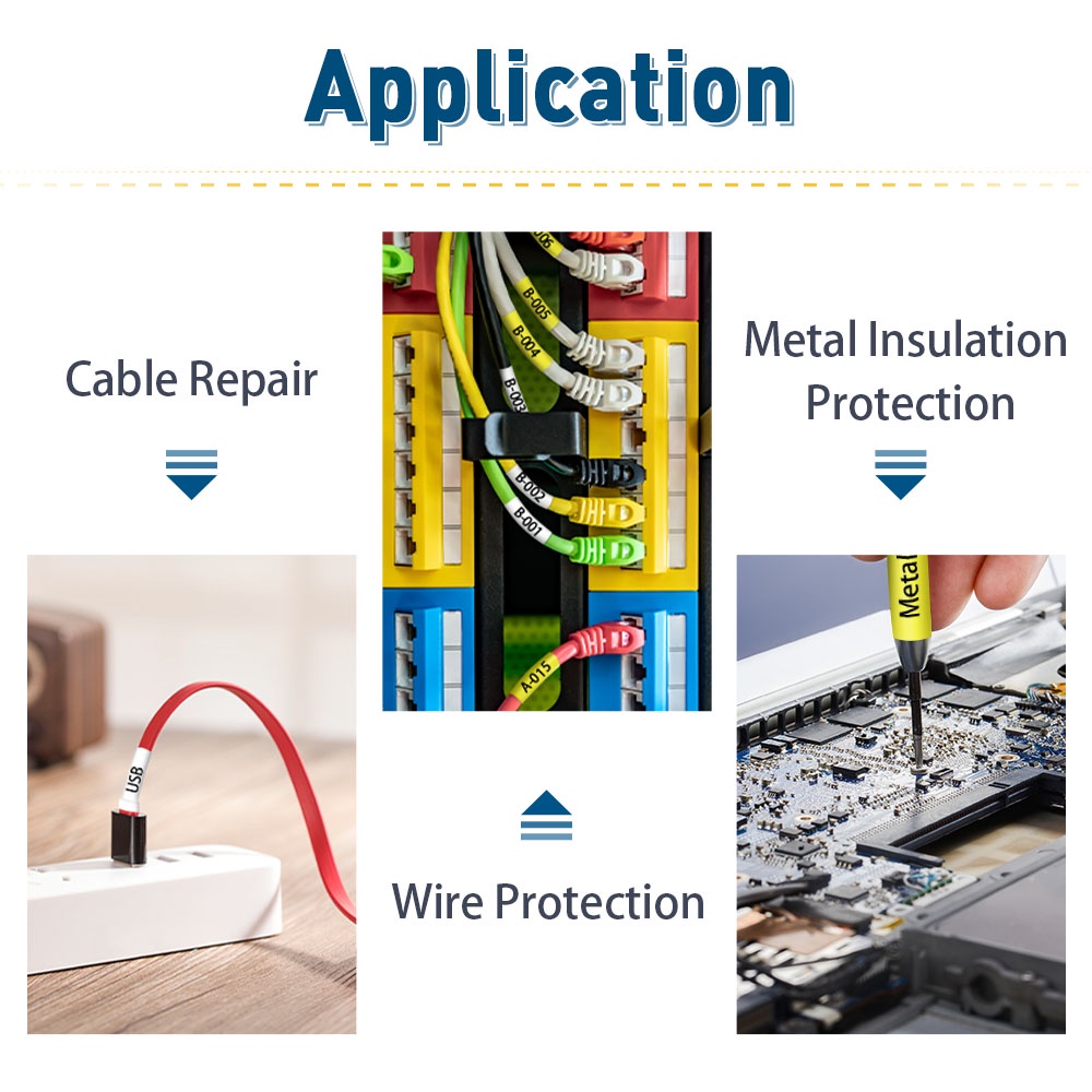 Băng Keo Co Nhiệt HSe-631 hse631 hse621 hse611 Hpe641 Hpe651 Đen Vàng 5.8mm 8.8mm 11.7mm Cho Máy In Nhãn Brother PTP750WVP