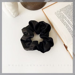 Dây cột tóc Scrunchies, Scrunchies lụa trơn cao cấp S06