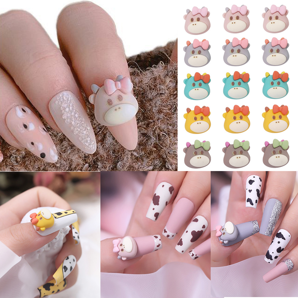 CHARMS Set 10 Phụ Kiện 3D Trang Trí Móng Tay