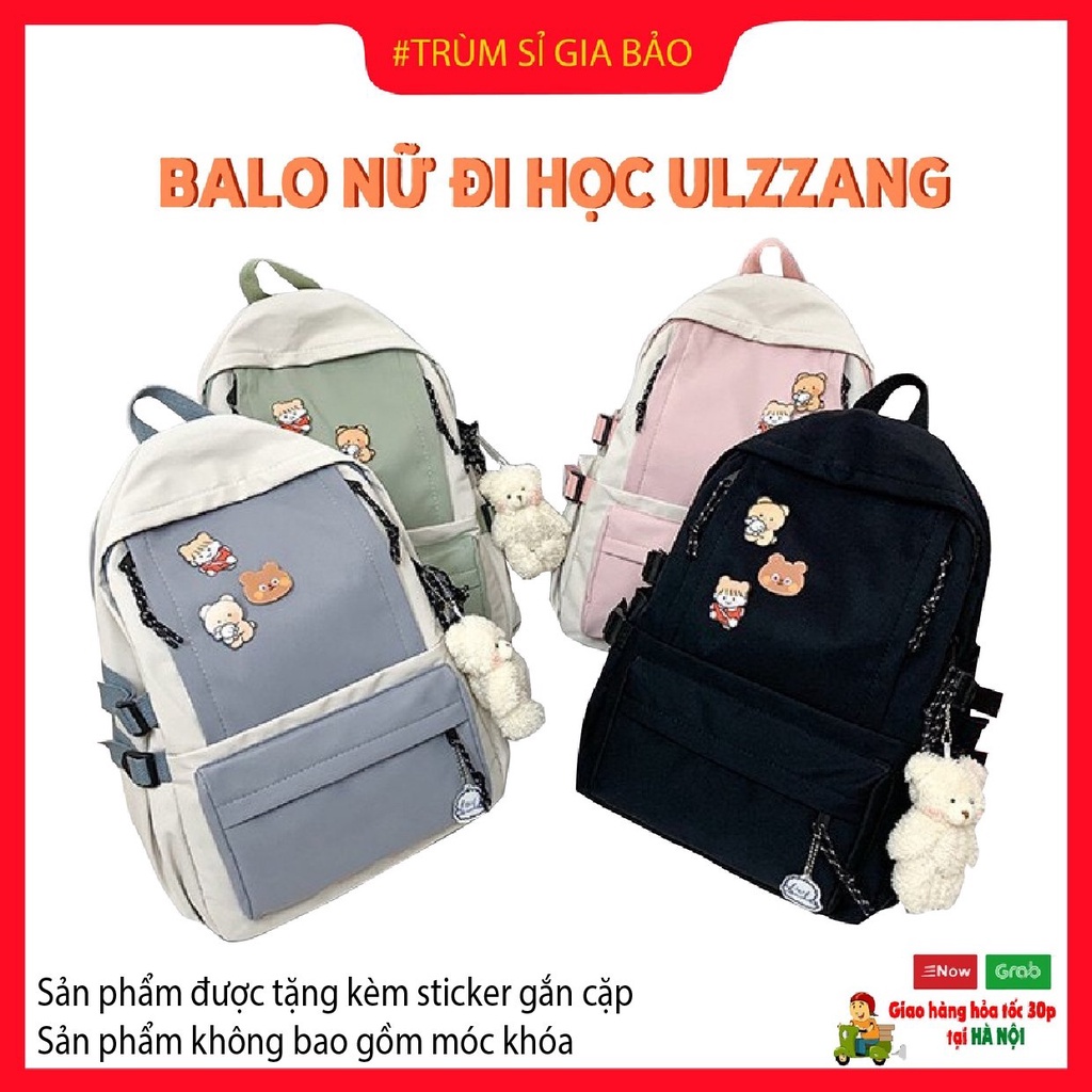 Balo nữ đi học ulzzang thời trang Hàn Quốc , túi xách nữ đẹp hàng cao cấp , cặp sách học sinh sinh viên dễ thương