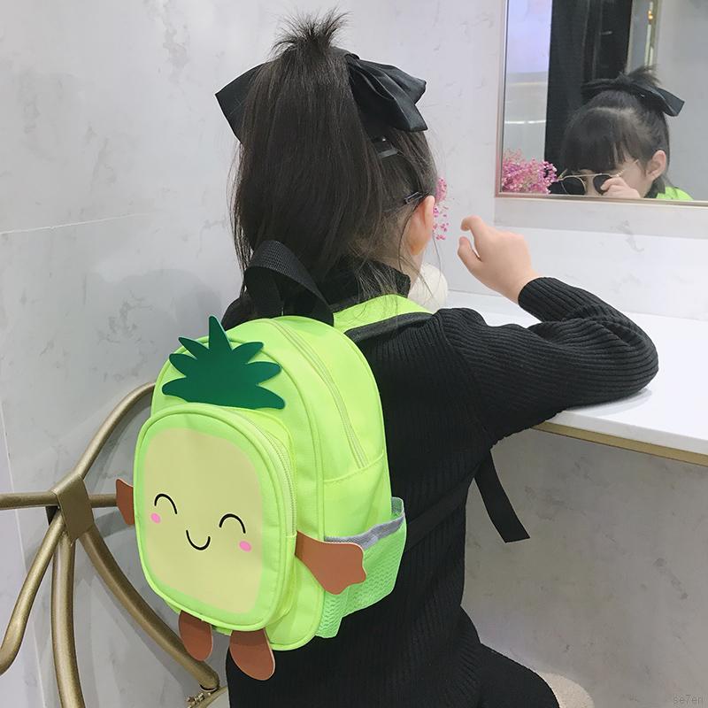 Se7en Children Preschool Backpacks Cartoon Fruit Model Kids School Travel Lunch Bags For 1-4Y